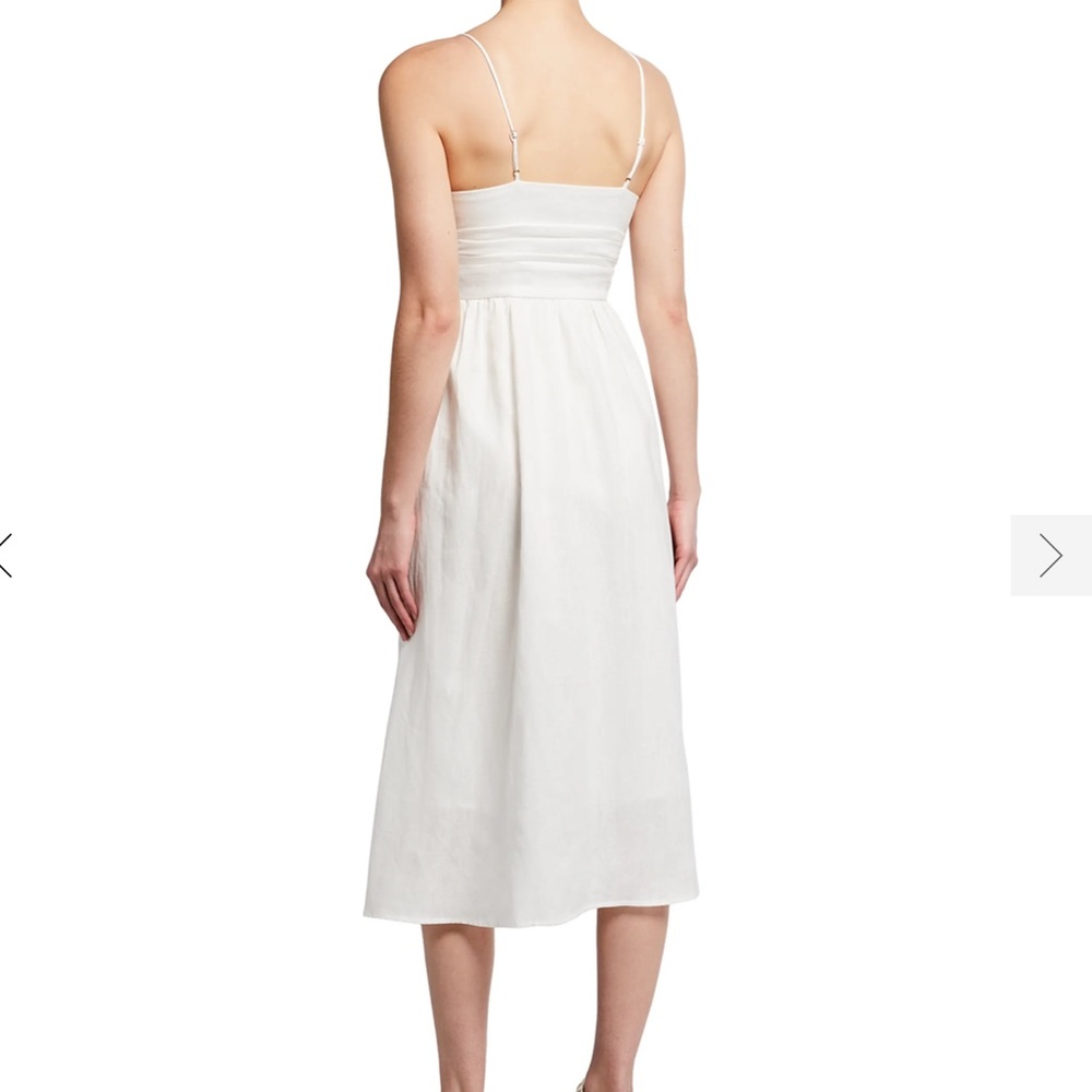 NWT A.L.C. Daniela Tie-Front Midi Dress - Picture 2 of 10